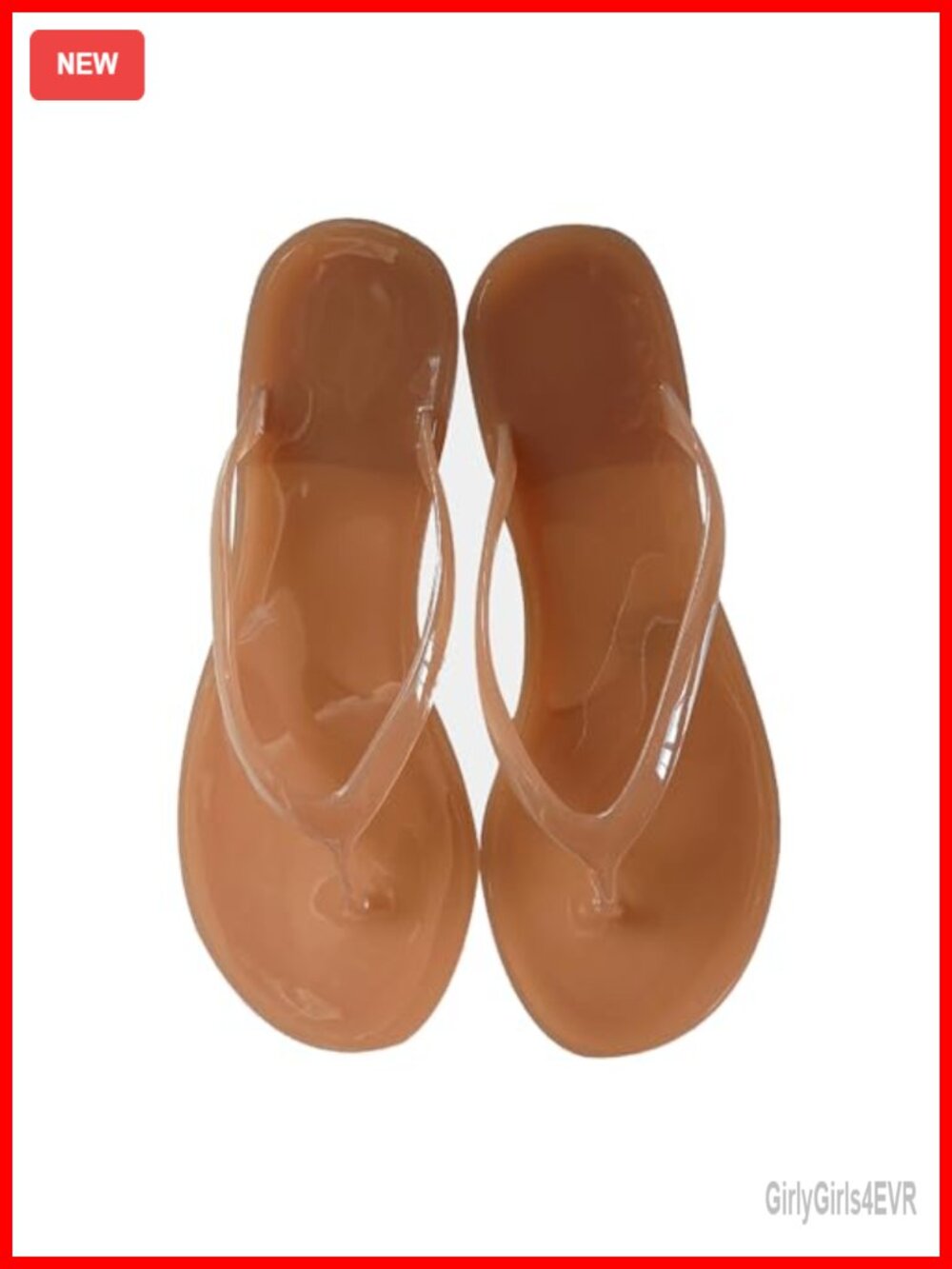 Women's Clear Jelly Flip Flops Thong Sandals Slip On Summer Beach Slides